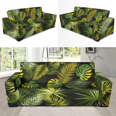 Palm Leaf Pattern Print Design A05 Sofa Slipcover