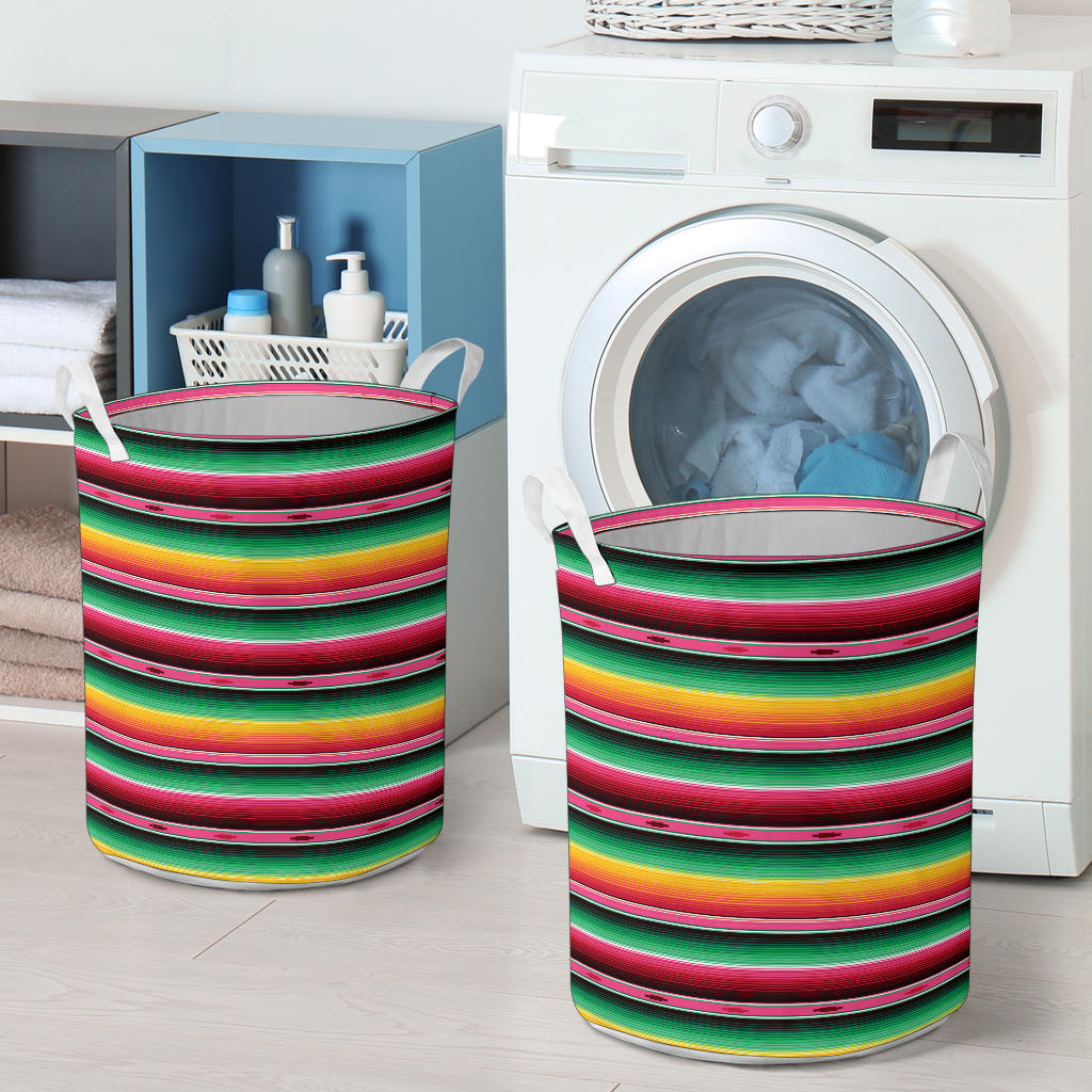 Mexican Blanket Classic Print Pattern Laundry Basket