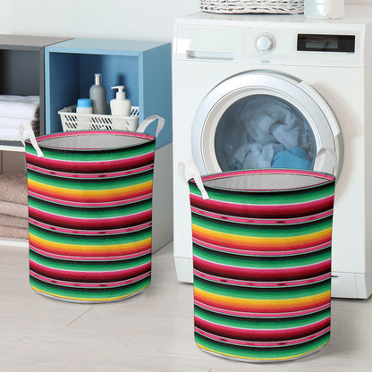 Mexican Blanket Classic Print Pattern Laundry Basket