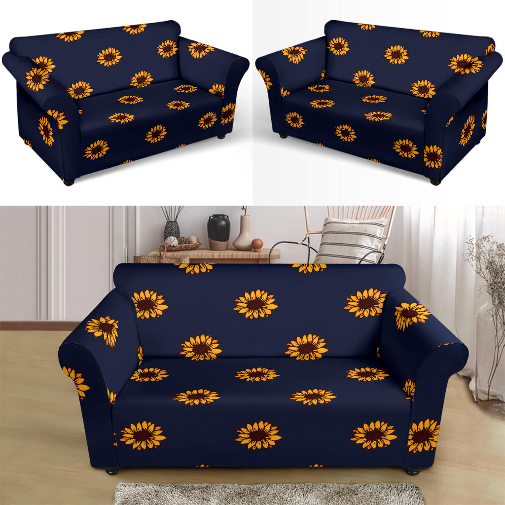 Sunflower Print Design LKS304 Loveseat Couch Slipcover