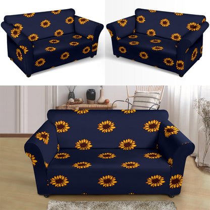 Sunflower Print Design LKS304 Loveseat Couch Slipcover