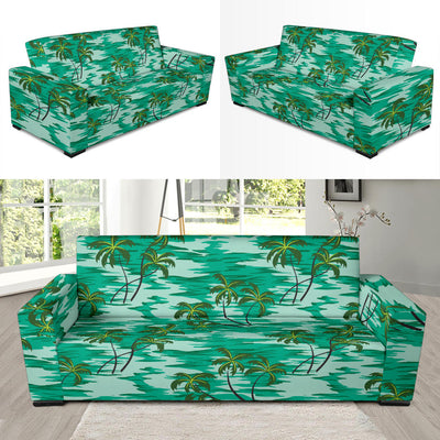 Palm Tree Pattern Print Design A01 Sofa Slipcover