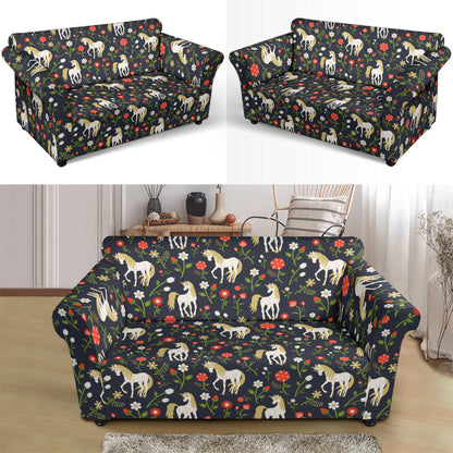 Unicorn Print Design LKS301 Loveseat Couch Slipcover