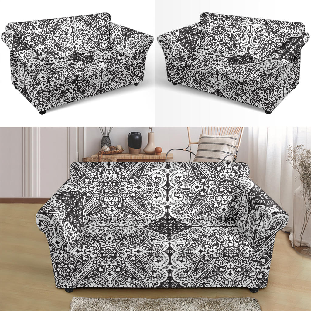 Bandana Print Design LKS309 Loveseat Couch Slipcover