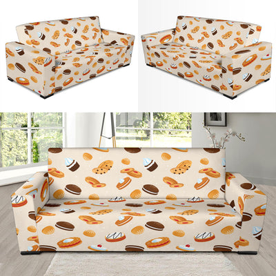 Biscuit Pattern Print Design 01 Sofa Slipcover