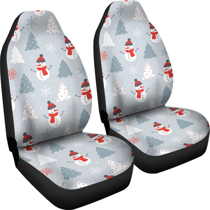 Snowman Print Design LKS302 Car Seat Covers