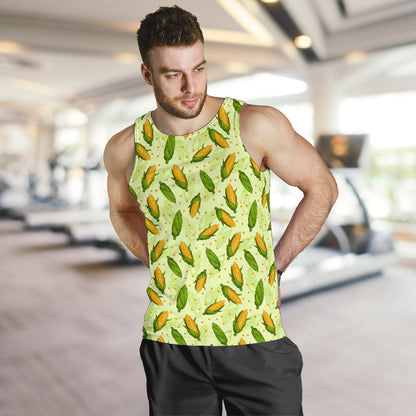 Agricultural Fresh Corn cob Print Pattern Men Tank Top