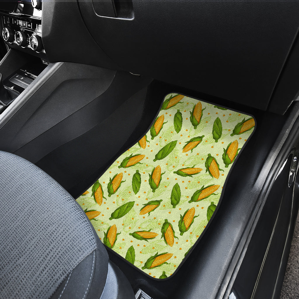 Agricultural Fresh Corn cob Print Pattern Car Floor Mats Front Back