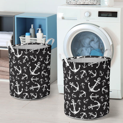 Anchor Black White Laundry Basket