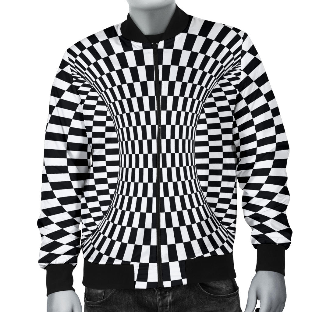 Optical illusion Projection Torus Men Bomber Jacket