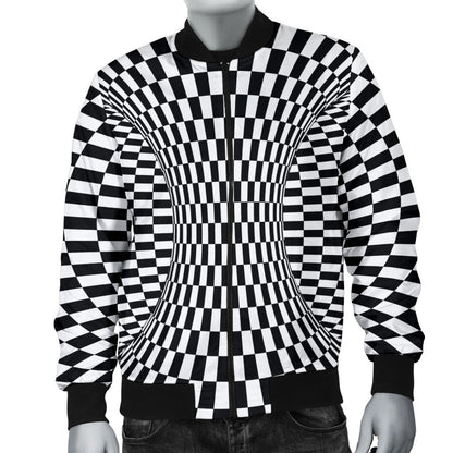 Optical illusion Projection Torus Men Bomber Jacket