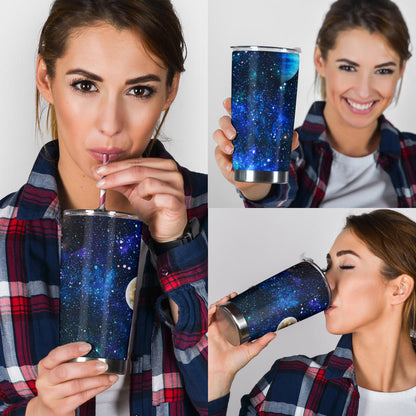 Galaxy Stardust Planet Space Print Tumbler