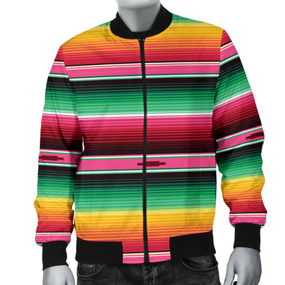 Mexican Blanket Classic Print Pattern Men Bomber Jacket