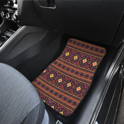 Southwest Ethnic Design Themed Print Car Floor Mats Front Back