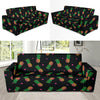 Neon Pineapple Pattern Print Design A04 Sofa Slipcover