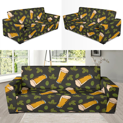 Beer Iris Pattern Print Design 02 Sofa Slipcover