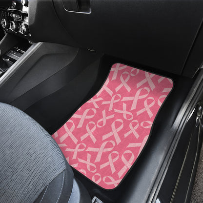 Breast Cancer Awareness Themed Car Floor Mats Front Back