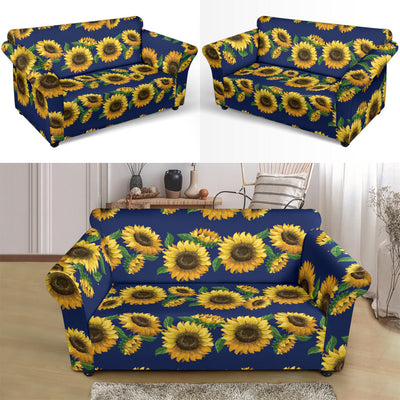 Sunflower Print Design LKS307 Loveseat Couch Slipcover