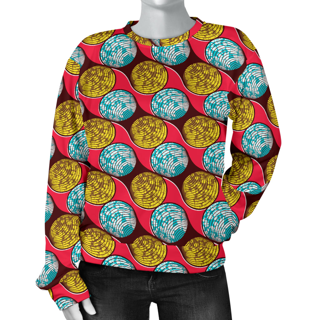 African Fashion Print Pattern Women Long Sleeve Sweatshirt