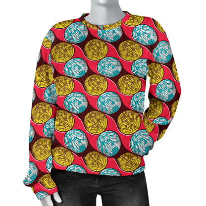 African Fashion Print Pattern Women Long Sleeve Sweatshirt