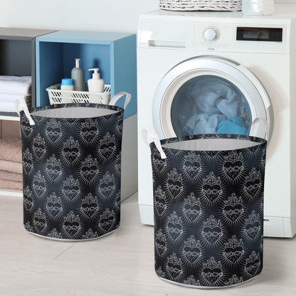 Christian Heart Tattoo Style Laundry Basket