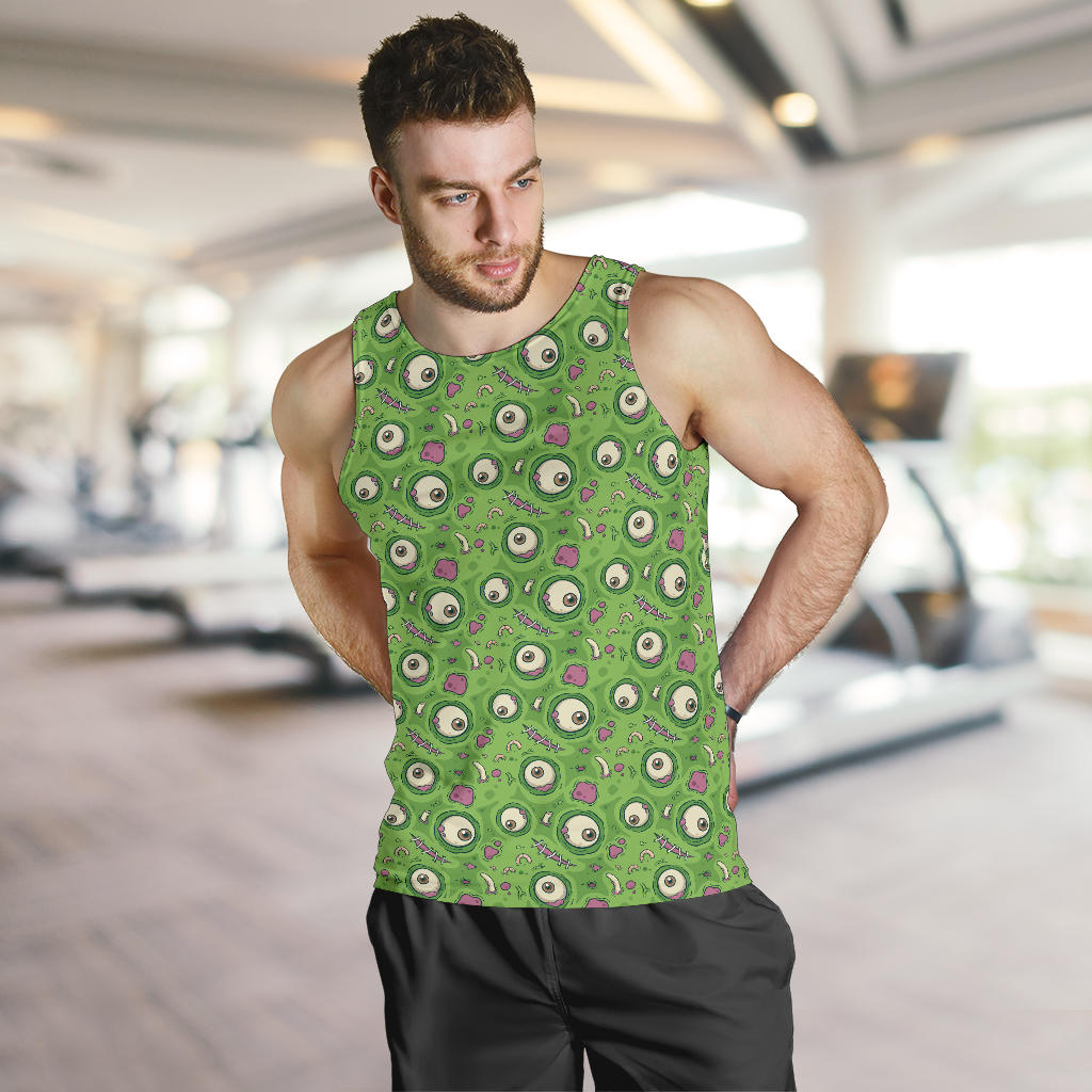 Zombie Eyes Design Pattern Print Men Tank Top