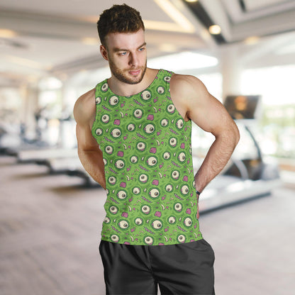 Zombie Eyes Design Pattern Print Men Tank Top