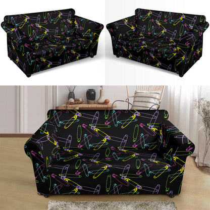 Safety Pin Print Design LKS304 Loveseat Couch Slipcover