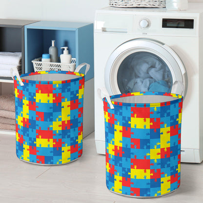 Autism Awareness Design Themed Print Laundry Basket