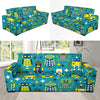 Robot Pattern Print Design A02 Sofa Slipcover