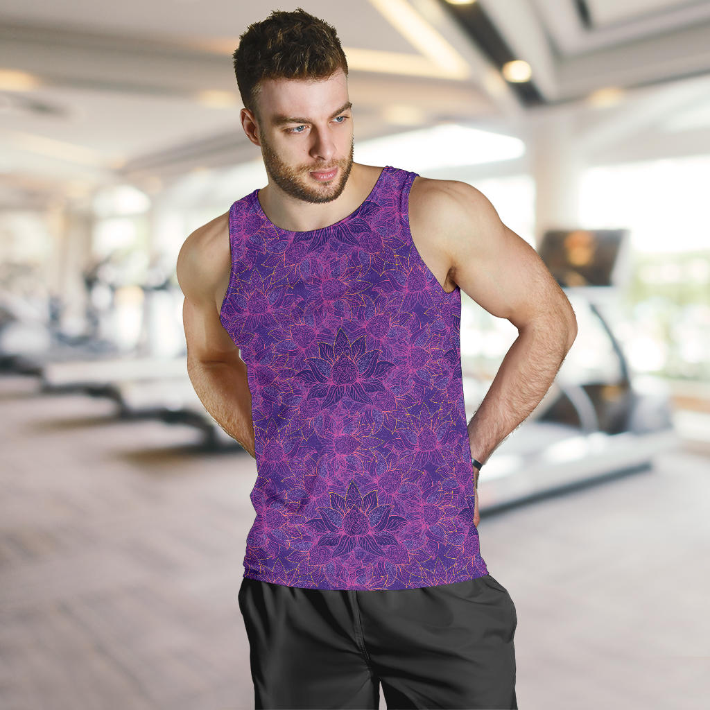 Bohemian Lotus Mandala Style Men Tank Top