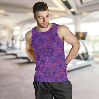 Bohemian Lotus Mandala Style Men Tank Top