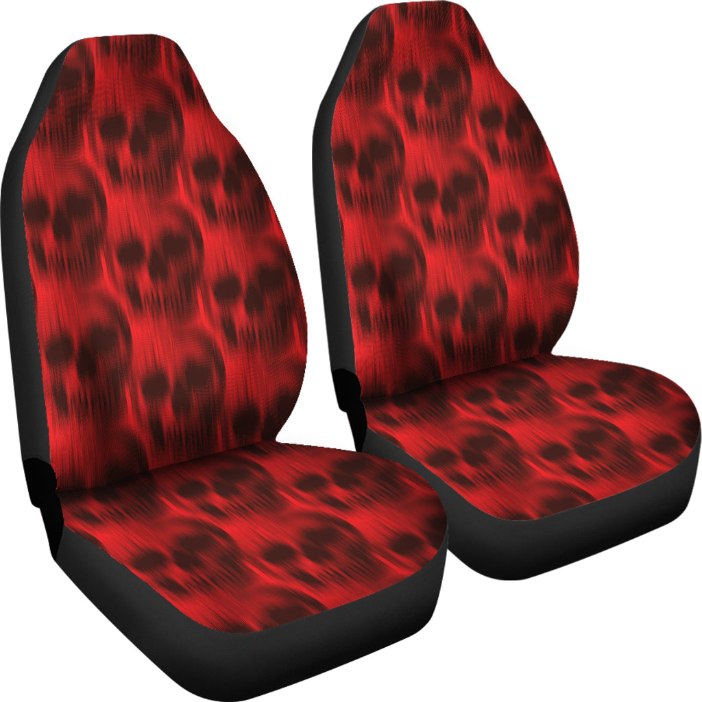 Skull Red Print Design LKS306 Car Seat Covers