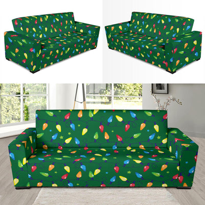 Christmas Light Pattern Print Design 02 Sofa Slipcover