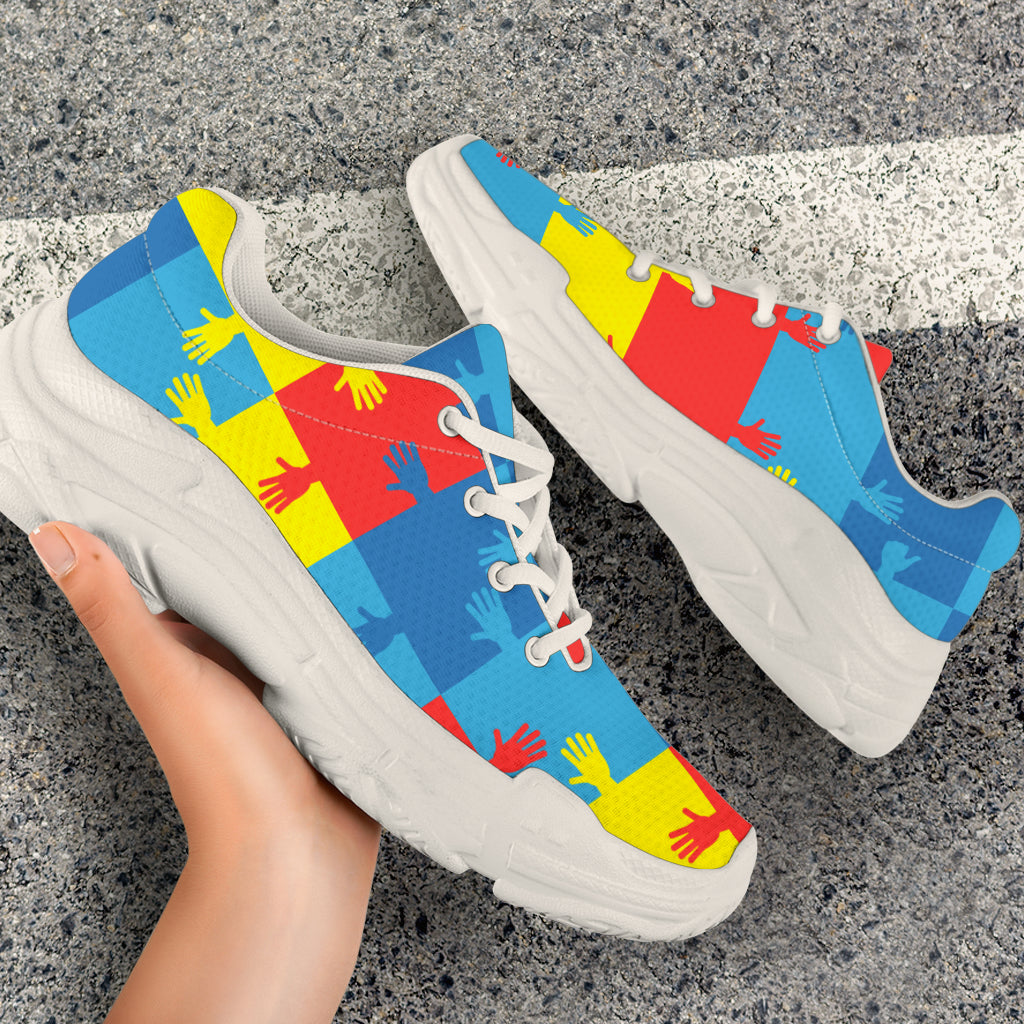 Autism Awareness Design Themed Print Chunky Sneakers