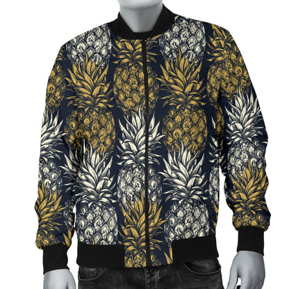 Pineapple Print Design Pattern Men Bomber Jacket