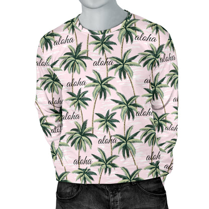 Aloha Beach Pattern Design Themed Print Men Long Sleeve Sweatshirt