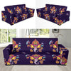 Ganesha Pattern Print Design 04 Sofa Slipcover