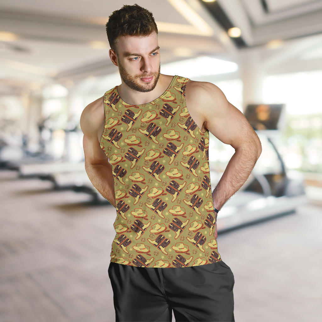 Western Cowboy Themed Men Tank Top