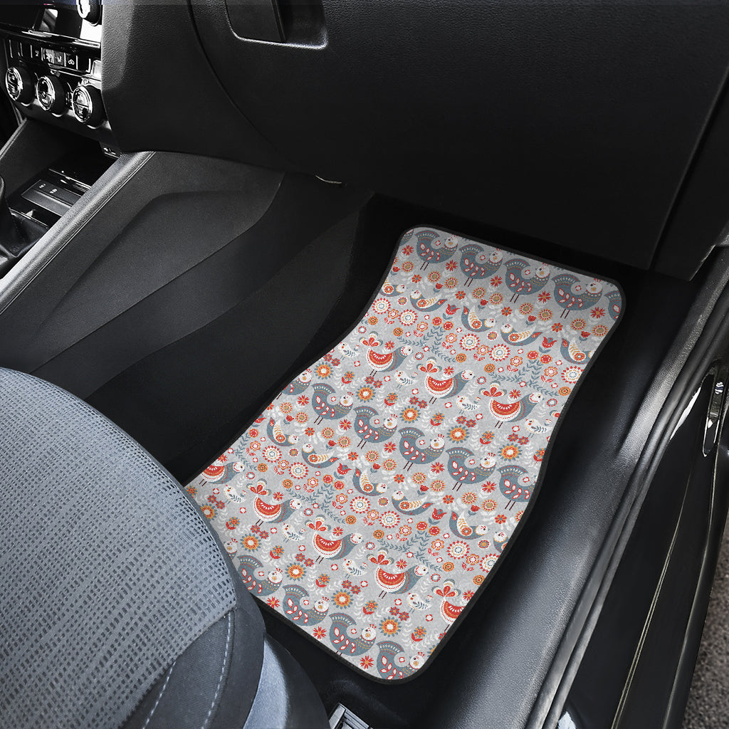 Swedish Nordic Design Print Car Floor Mats Front Back