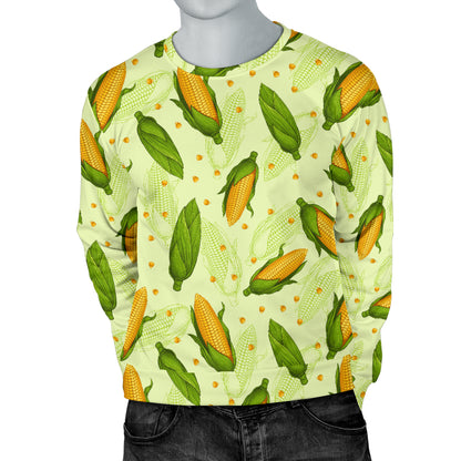Agricultural Fresh Corn cob Print Pattern Men Long Sleeve Sweatshirt