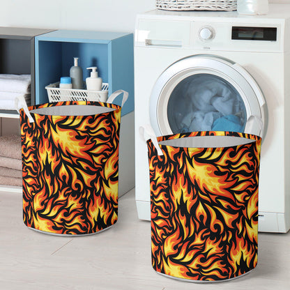 Flame Fire Design Pattern Laundry Basket