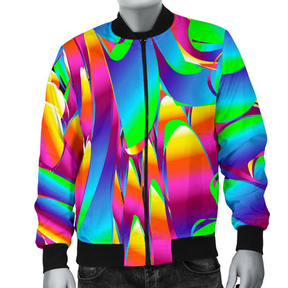 Psychedelic Trippy Pattern Men Bomber Jacket