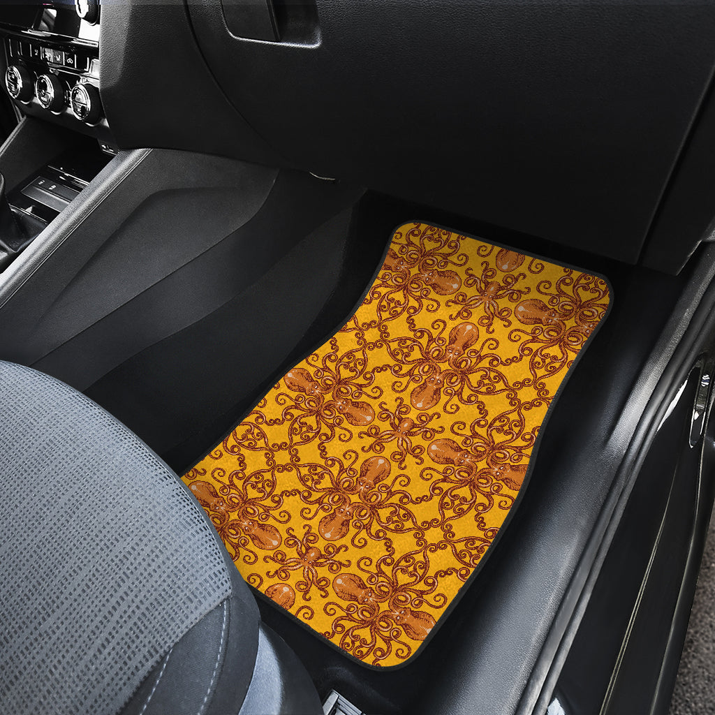 Octopus Background Design Print Car Floor Mats Front Back