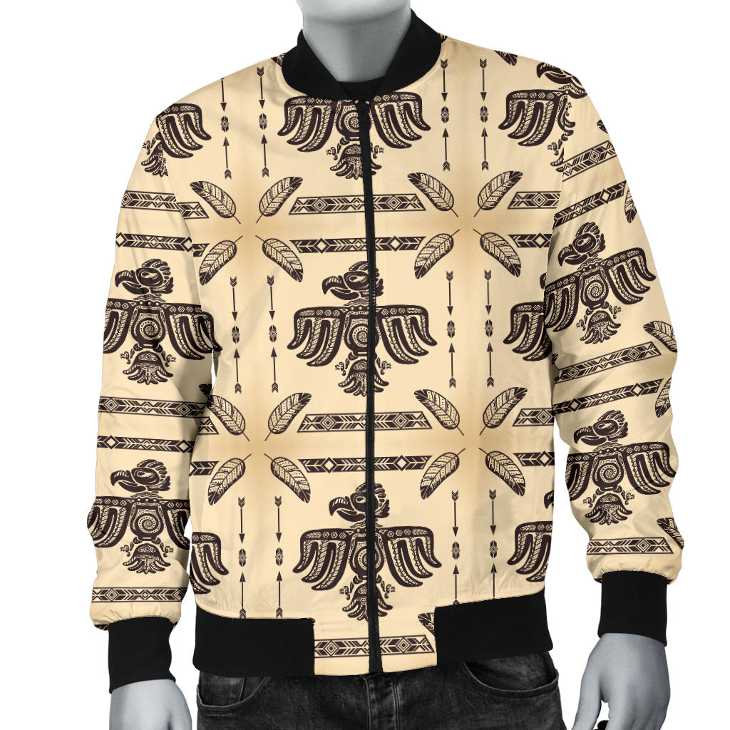 Native American Themed Design Print Men Bomber Jacket