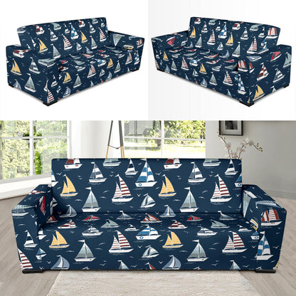 Sailboat Print Design LKS306 Sofa Slipcover