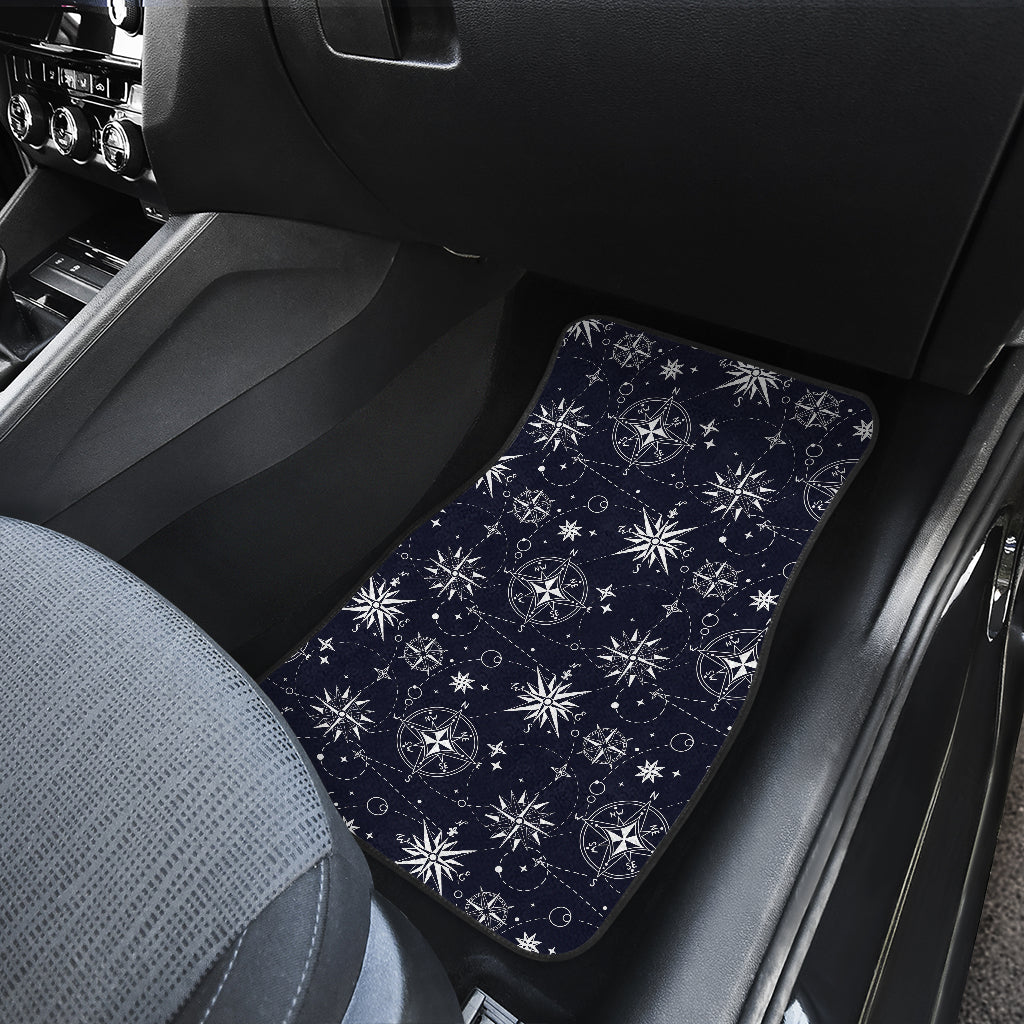 Nautical Sky Design Themed Print Car Floor Mats Front Back