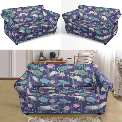 Water Lily Print Design LKS306 Loveseat Couch Slipcover