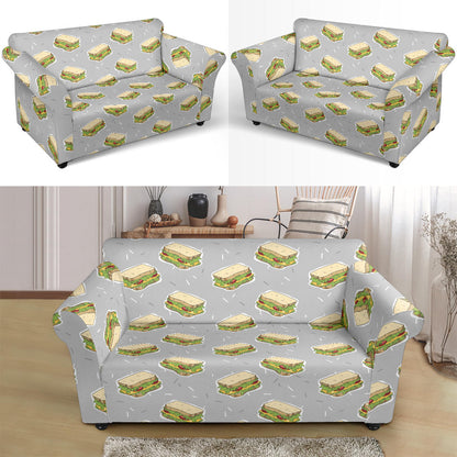 Sandwich Print Design LKS304 Loveseat Couch Slipcover