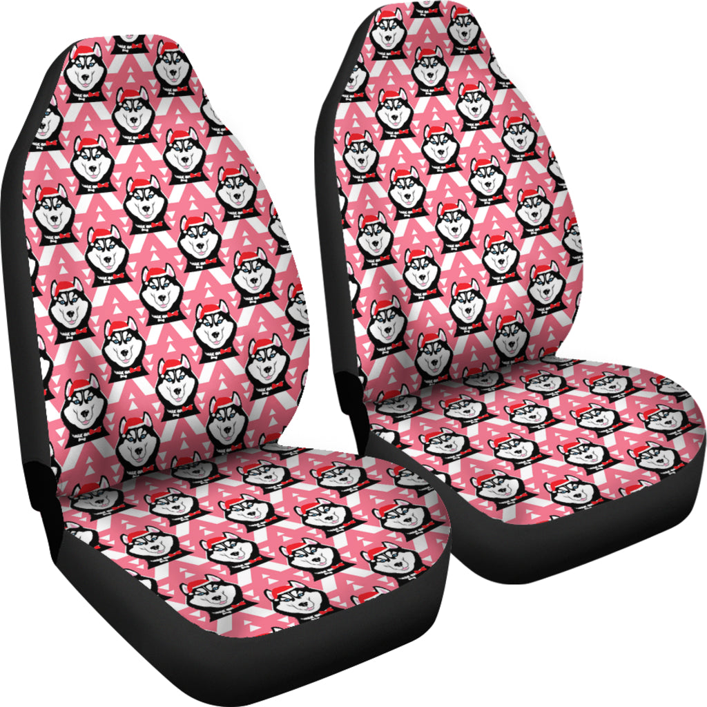 Siberian Huskies Christmas Themed Print Design LKS302 Car Seat Covers
